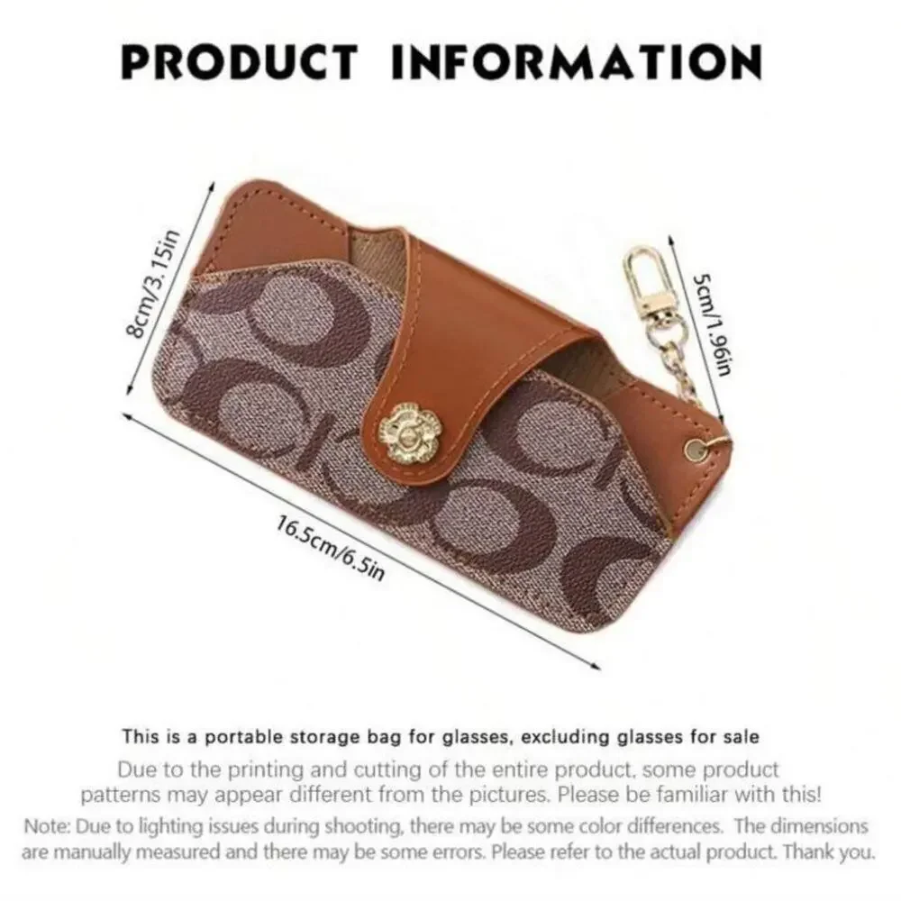 Retro Portable Sunglasses Case With Hook Fashion Accessories for Women